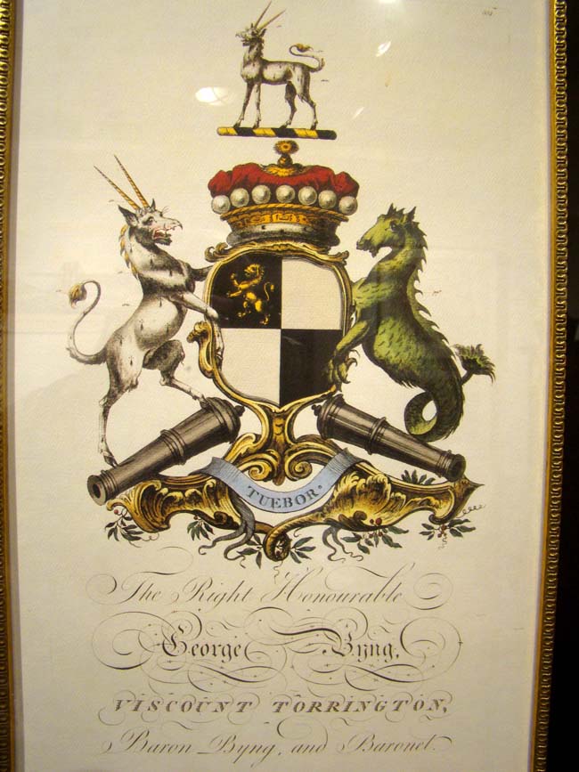 A fabulous pair of 18th century Armorial Engravings in Spectacular frames and matting — image 2